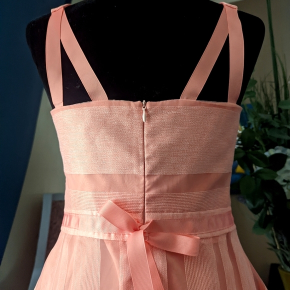 Coral midi dress, size 2/4 - Picture 3 of 3